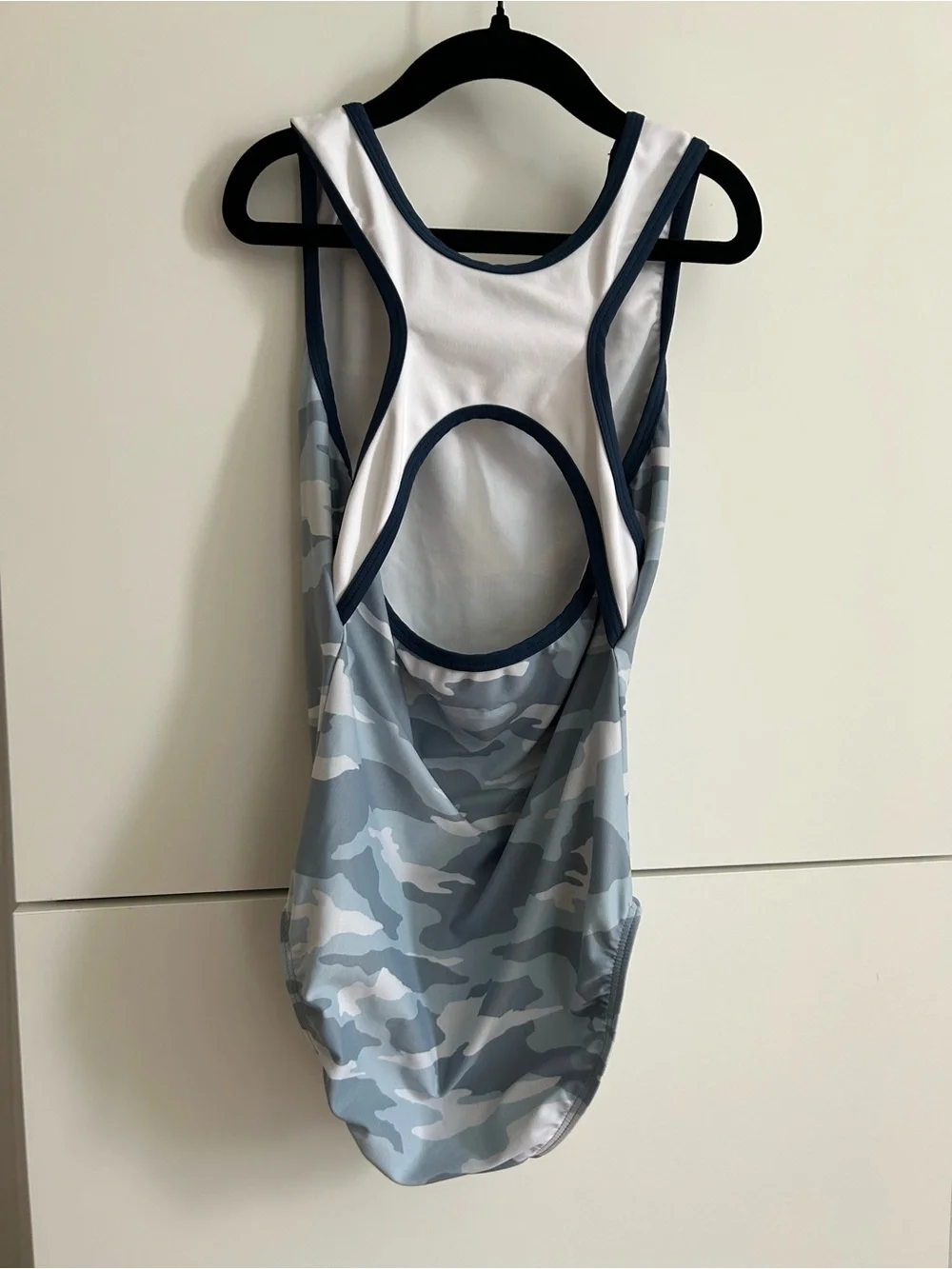 Destira Blue Camo Sleeveless Dance or Gymnastics Leotard - Size CM